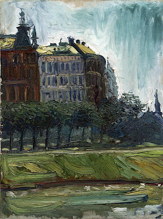 On the Danube Canal, vintage artwork by Richard Gerstl, 12x8" (A4) Poster