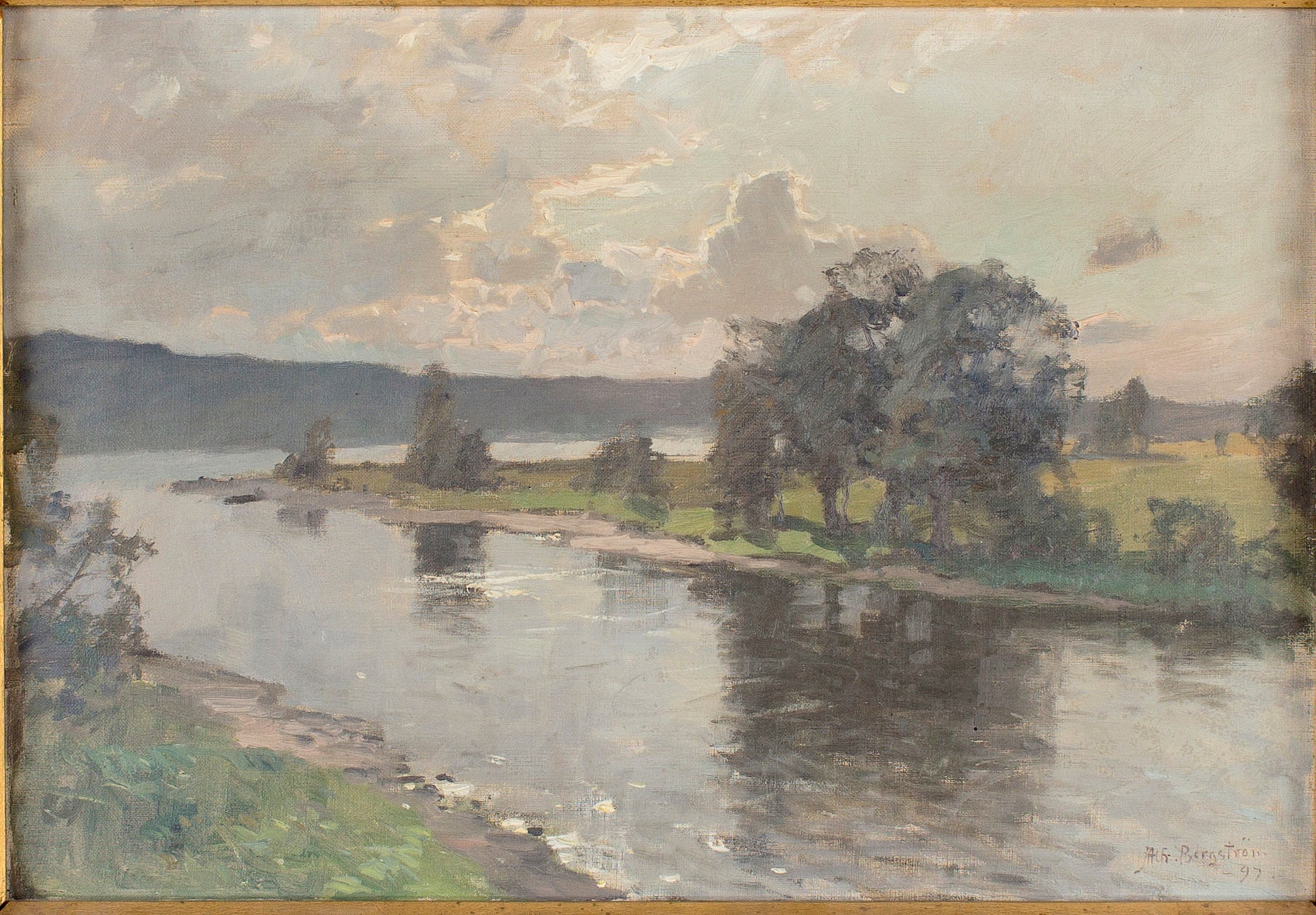 Country River by Alfred Bergstrom,A3(16x12")Poster