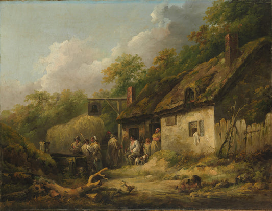 The Bell Inn, vintage artwork by George Morland, 12x8" (A4) Poster