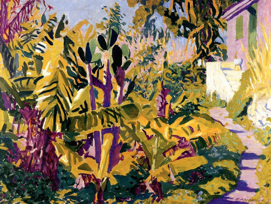 Bermuda Pathway and Bananas by Edwin Ambrose Webster,A3(16x12")Poster