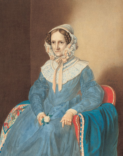 Portrait of Johanna Recoius, vintage artwork by Gustav Adolph Hennig, A3 (16x12") Poster Print