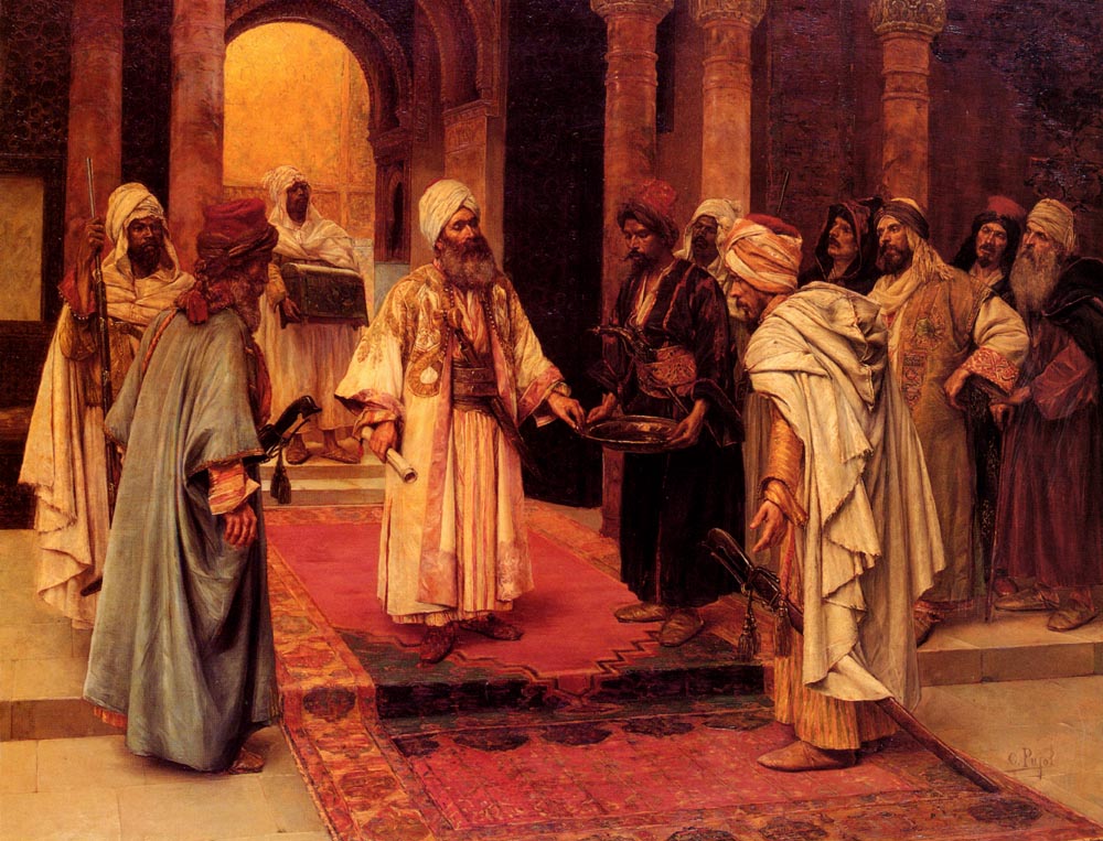 The Honored Guest, vintage artwork by Climent Pujol Gustavino, 12x8" (A4) Poster