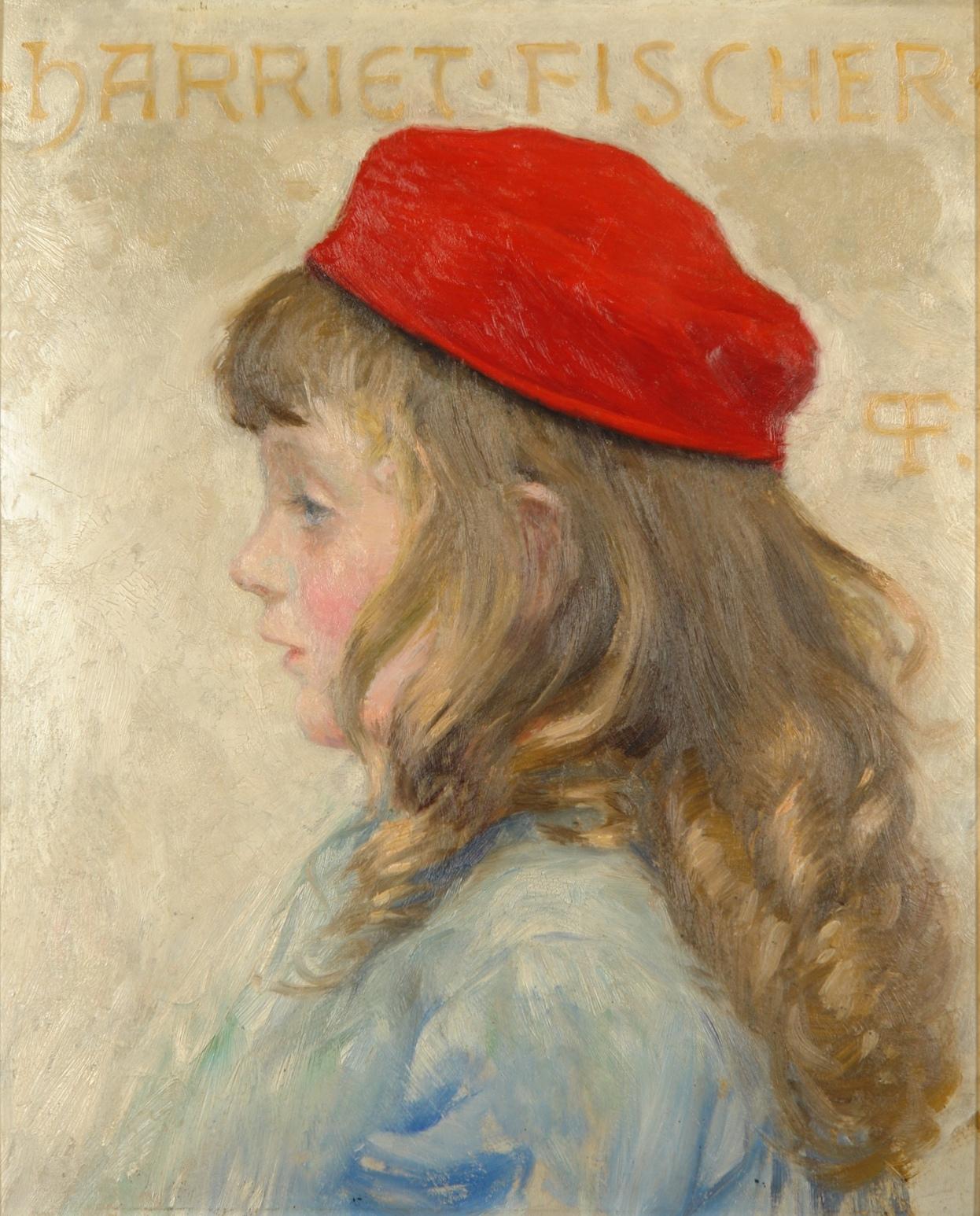 Harriet Fischer, in profile by Paul-Gustave Fischer,A3(16x12")Poster
