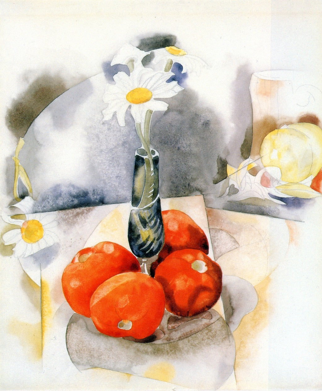 Daisies and Tomatoes, vintage artwork by Charles Demuth, 12x8" (A4) Poster