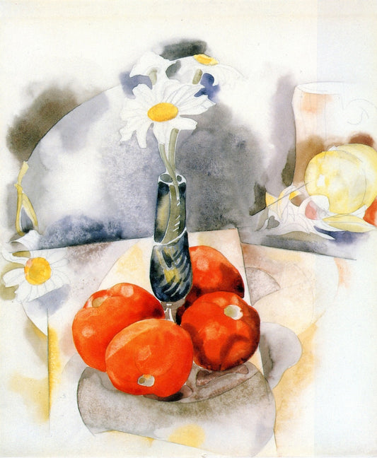 Daisies and Tomatoes, vintage artwork by Charles Demuth, 12x8" (A4) Poster