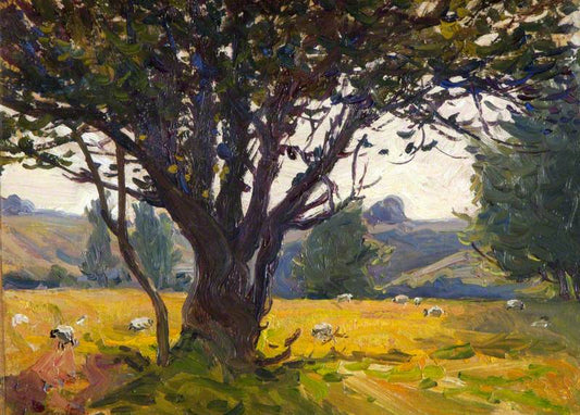 The Old Beech Tree, July, vintage artwork by Hans Iten, 12x8" (A4) Poster