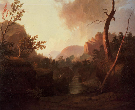 Deer in Landscape, vintage artwork by George Caleb Bingham, A3 (16x12") Poster Print