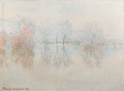 f Trees on the Seine during Winter by Blanche Hoschede-Monet,A3(16x12")Poster