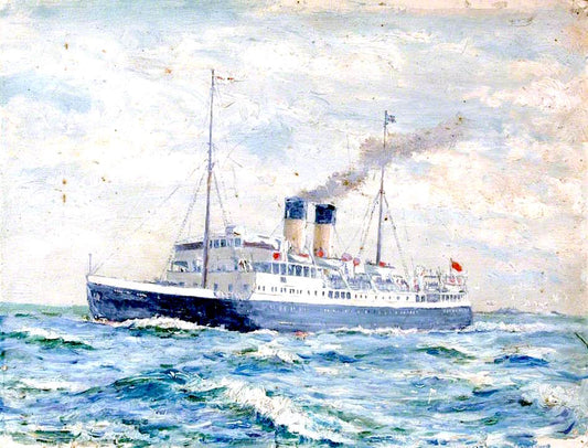 Southern Railway Steamer, vintage artwork by Arthur Cozens, 12x8" (A4) Poster