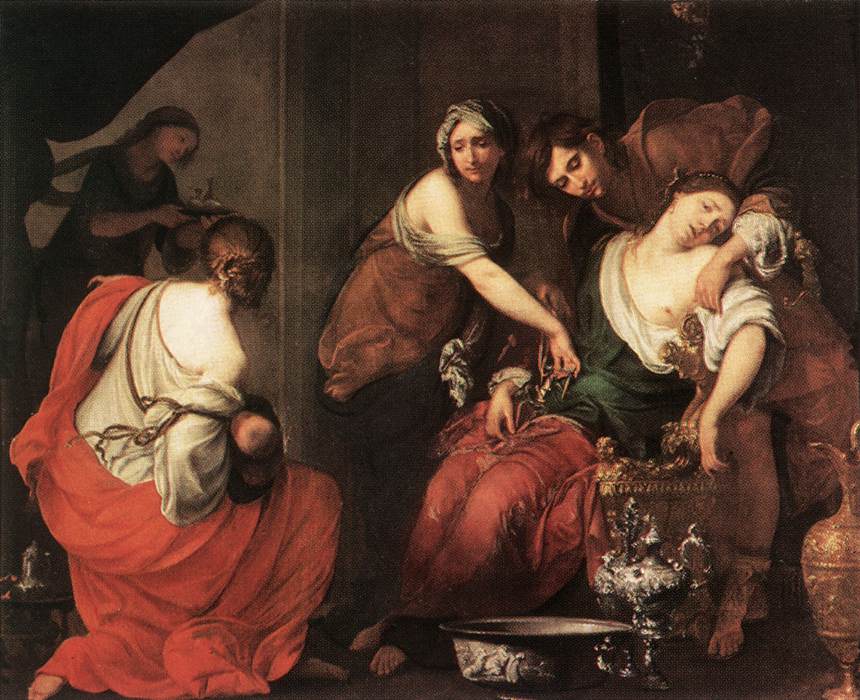 The Birth of Rachel, vintage artwork by Francesco Furini, 12x8" (A4) Poster