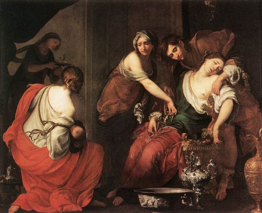 The Birth of Rachel, vintage artwork by Francesco Furini, 12x8" (A4) Poster