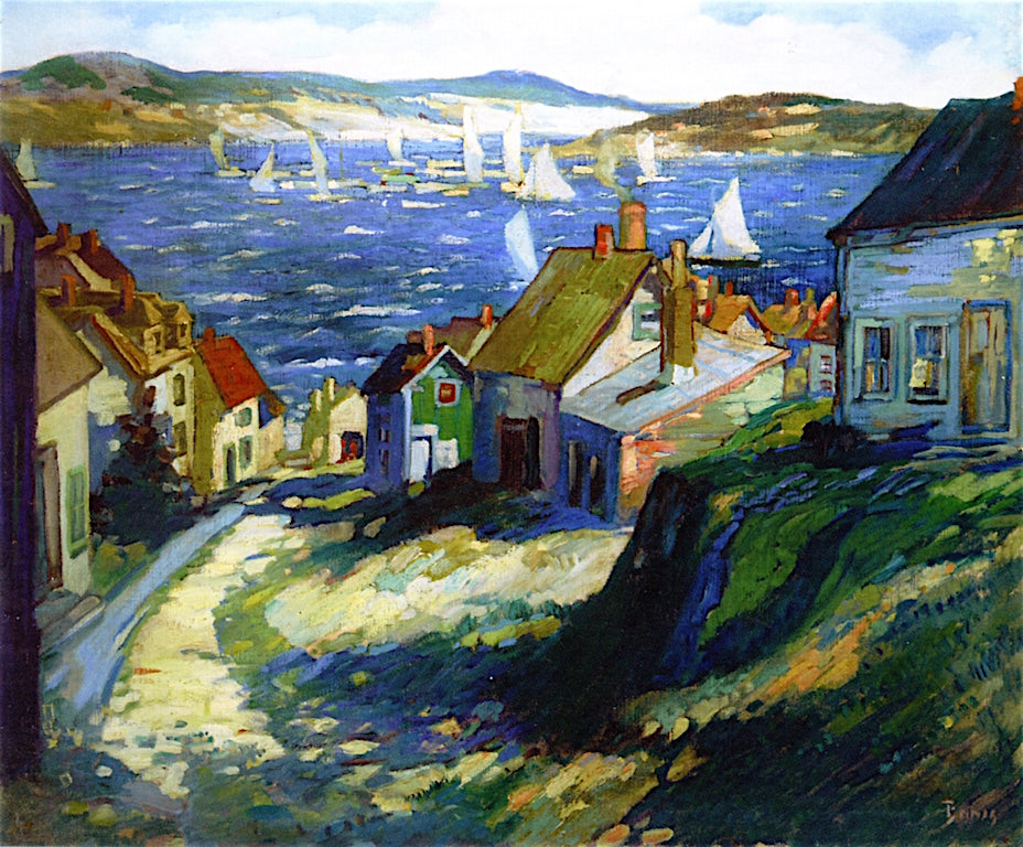 Sailboats in Harbor by George Ennis,16x12(A3) Poster