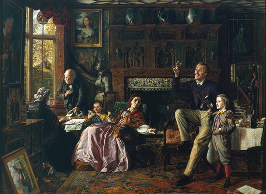 The Last Day in the Old Home, vintage artwork by Robert Braithwaite Martineau, 12x8" (A4) Poster