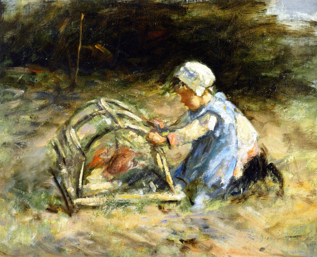 The Rabbit Hutch, vintage artwork by Robert Gemmell Hutchison R.S.A. R.S.W., 12x8" (A4) Poster