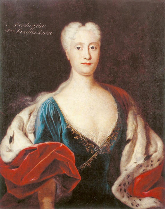 Portrait of Konstancja Sanguszko, vintage artwork by Louis de Silvestre, 12x8" (A4) Poster