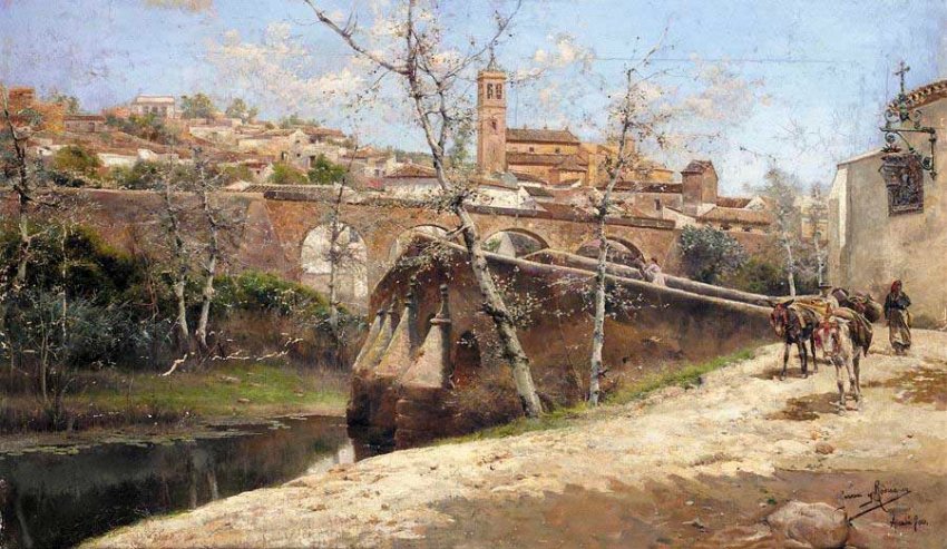 View Of Alcala De Henares by Manuel Garcia y Rodriguez,A3(16x12")Poster