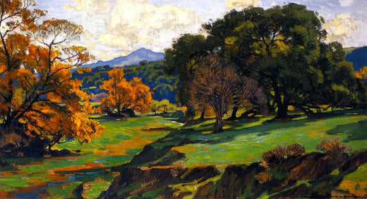 Autumn and Oaks by William Wendt,A3(16x12")Poster