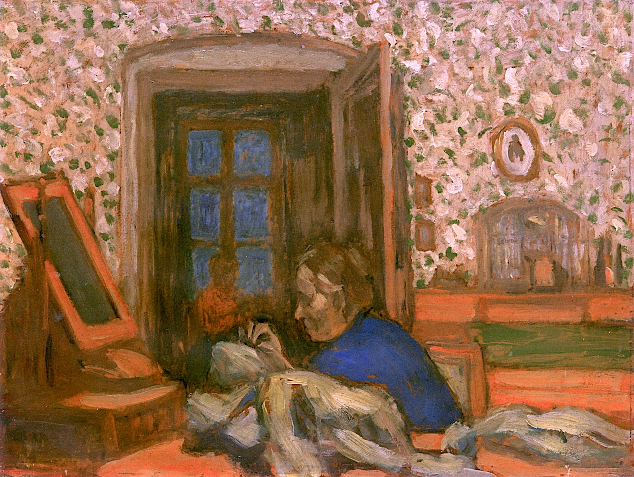 The Artist's Mother Sewing by Jozsef Rippl-Ronai,A3(16x12")Poster