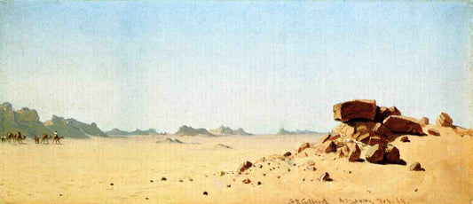 Assouan, Egypt, A Sketch, vintage artwork by Sanford Robinson Gifford, 12x8" (A4) Poster