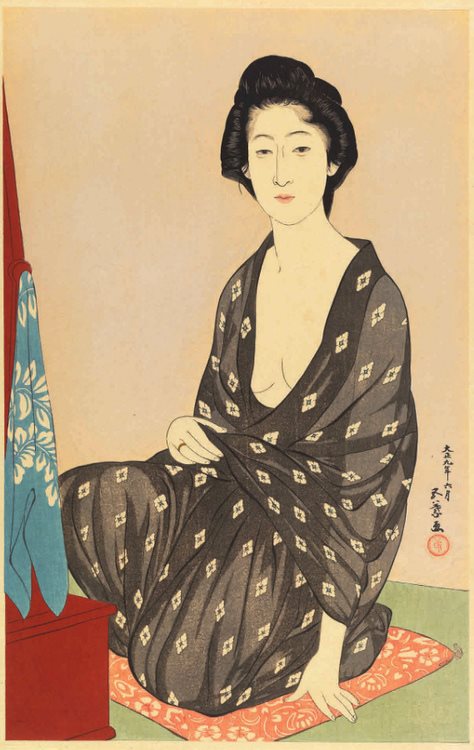 Woman in Summer Kimono by Goyō Hashiguchi,16x12(A3) Poster