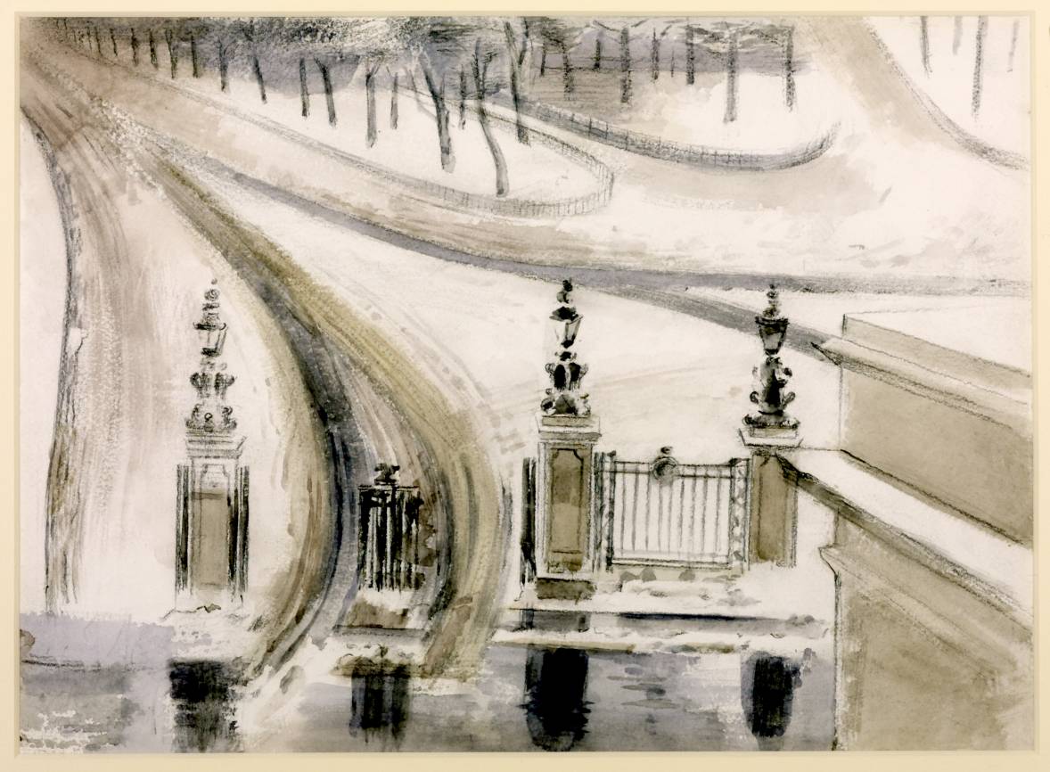 London: Winter Scene, vintage artwork by Paul Nash, 12x8" (A4) Poster