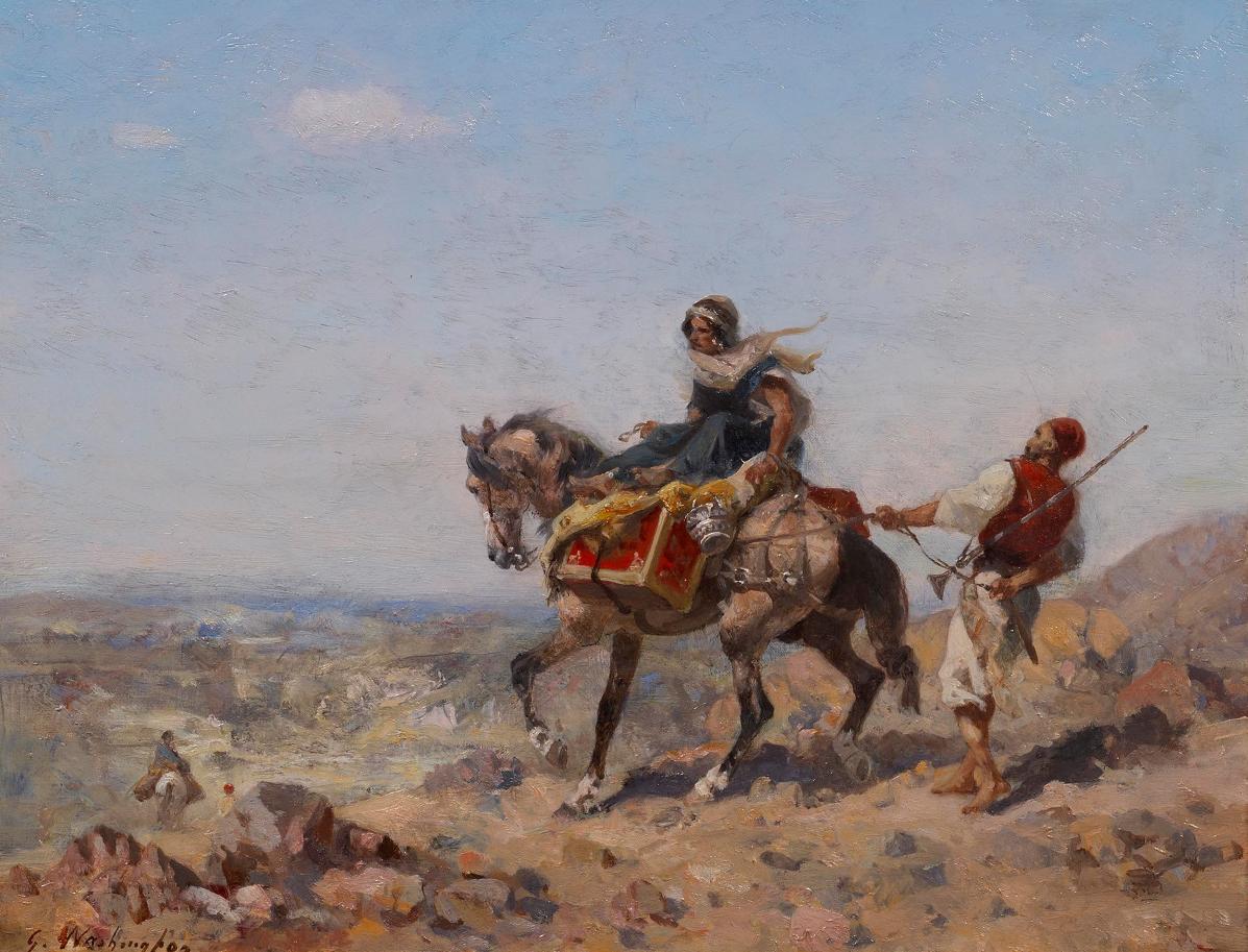 Un passage difficile, vintage artwork by Georges Washington, 12x8" (A4) Poster