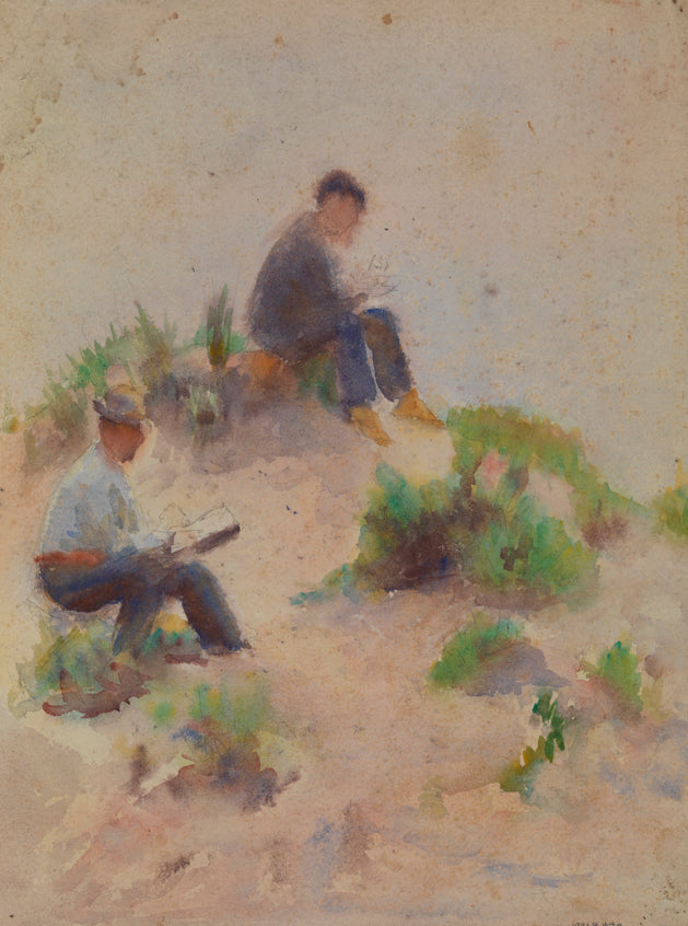 Two Men Sketching by Thomas P. Anshutz,A3(16x12")Poster