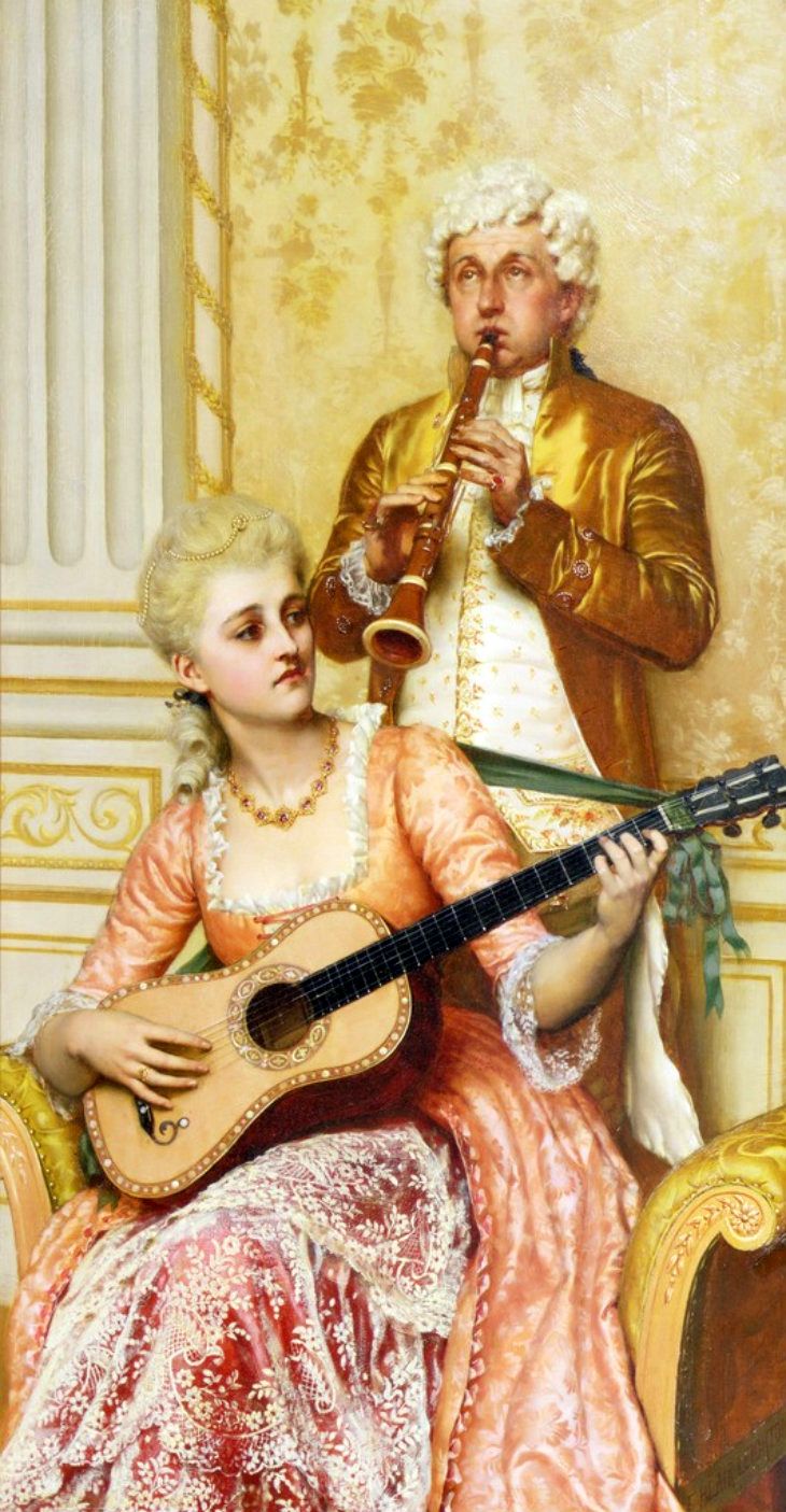 The rehearsal, vintage artwork by Edmund Blair Leighton, 12x8" (A4) Poster