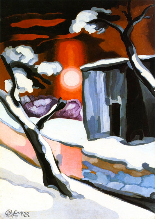 Last Evening of the Year, vintage artwork by Oscar Bluemner, 12x8" (A4) Poster