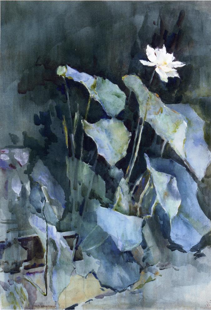 White Lotus by Ralph Wormsley Curtis,A3(16x12")Poster