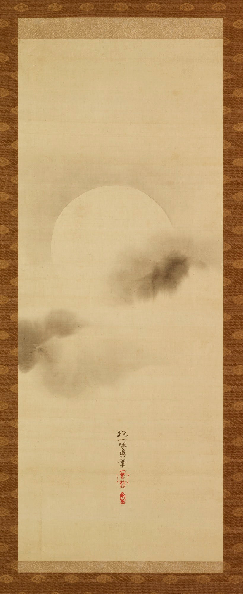 Triptych of the Seasons - Moon Among Clouds, vintage artwork by Sakai Hōitsu, 12x8" (A4) Poster