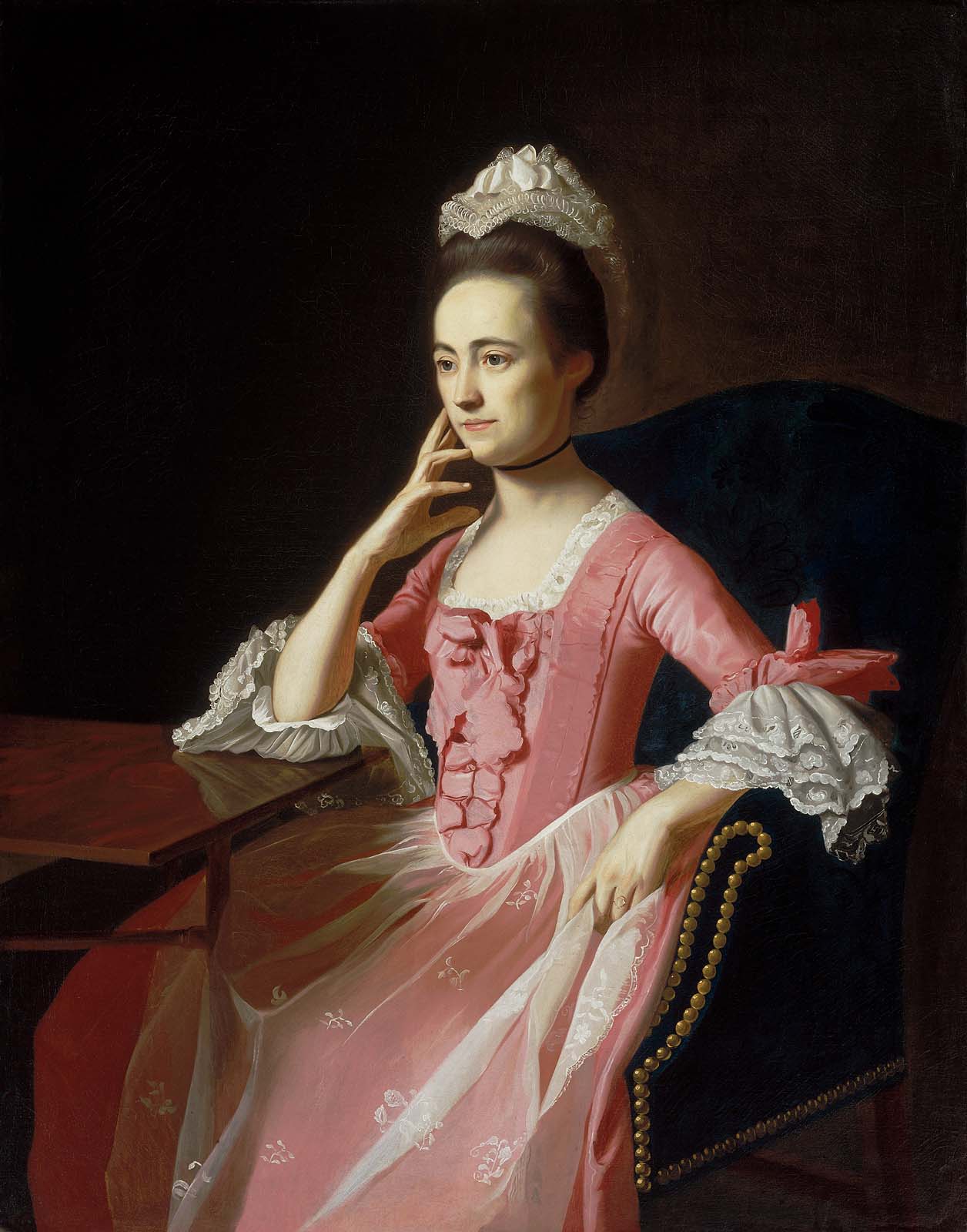 Dorothy Quincy (Mrs. John Hancock), vintage artwork by John Singleton Copley, 12x8" (A4) Poster