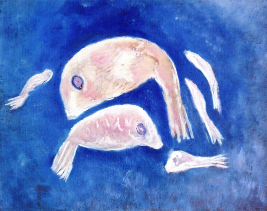 Fish in the Sky, vintage artwork by Marsden Hartley, 12x8" (A4) Poster