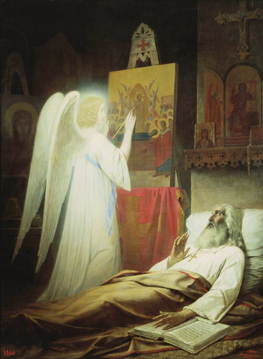 Alipy, the Icon Painter of Pechora, vintage artwork by Vasily Raev, A3 (16x12") Poster Print