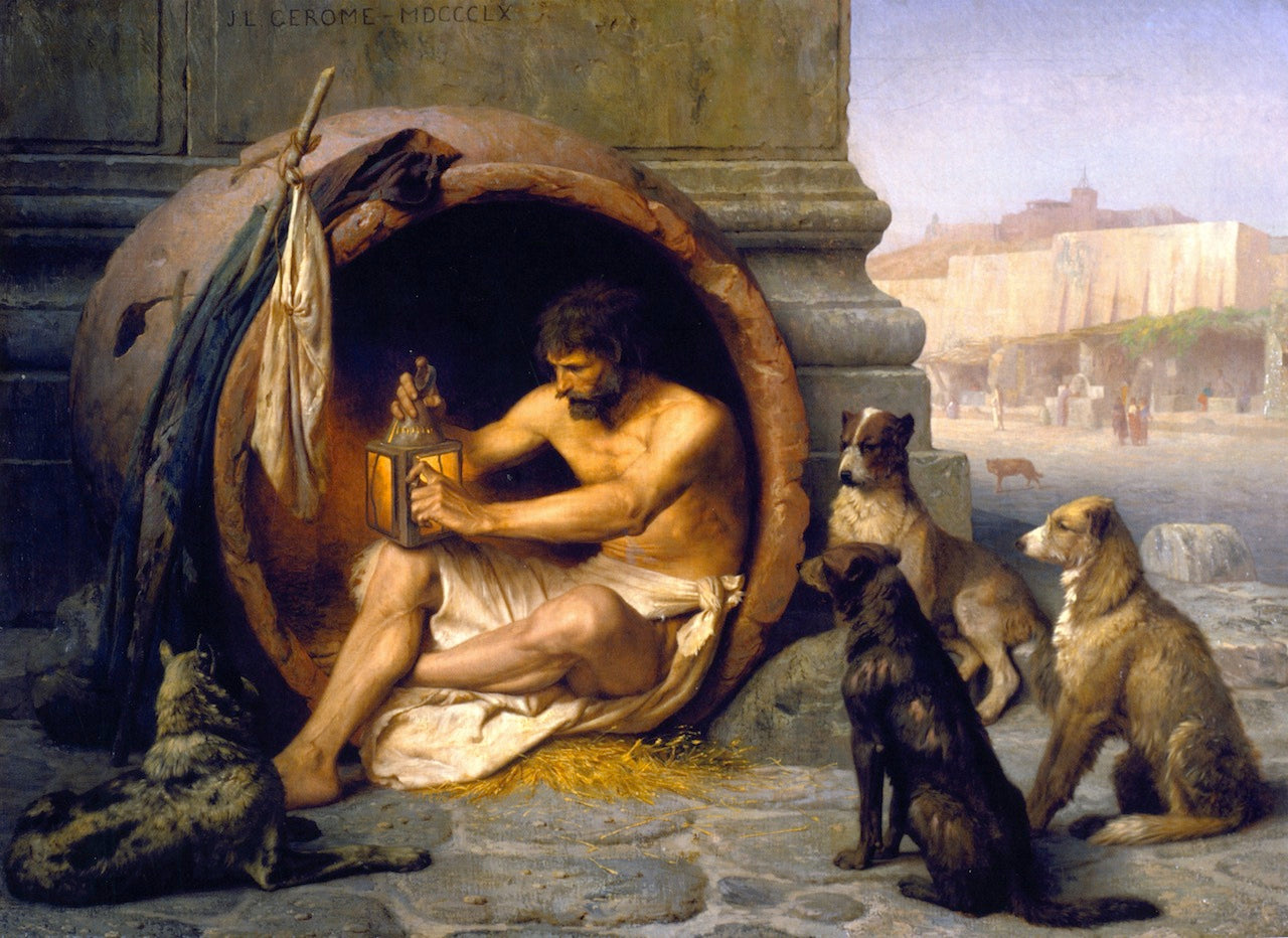 Diogenes, vintage artwork by Jean-Leon Gerôme, 12x8" (A4) Poster