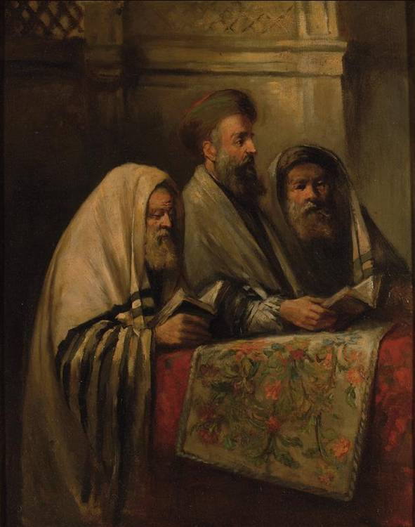Important Judaica, vintage artwork by Leon Maurits, 12x8" (A4) Poster