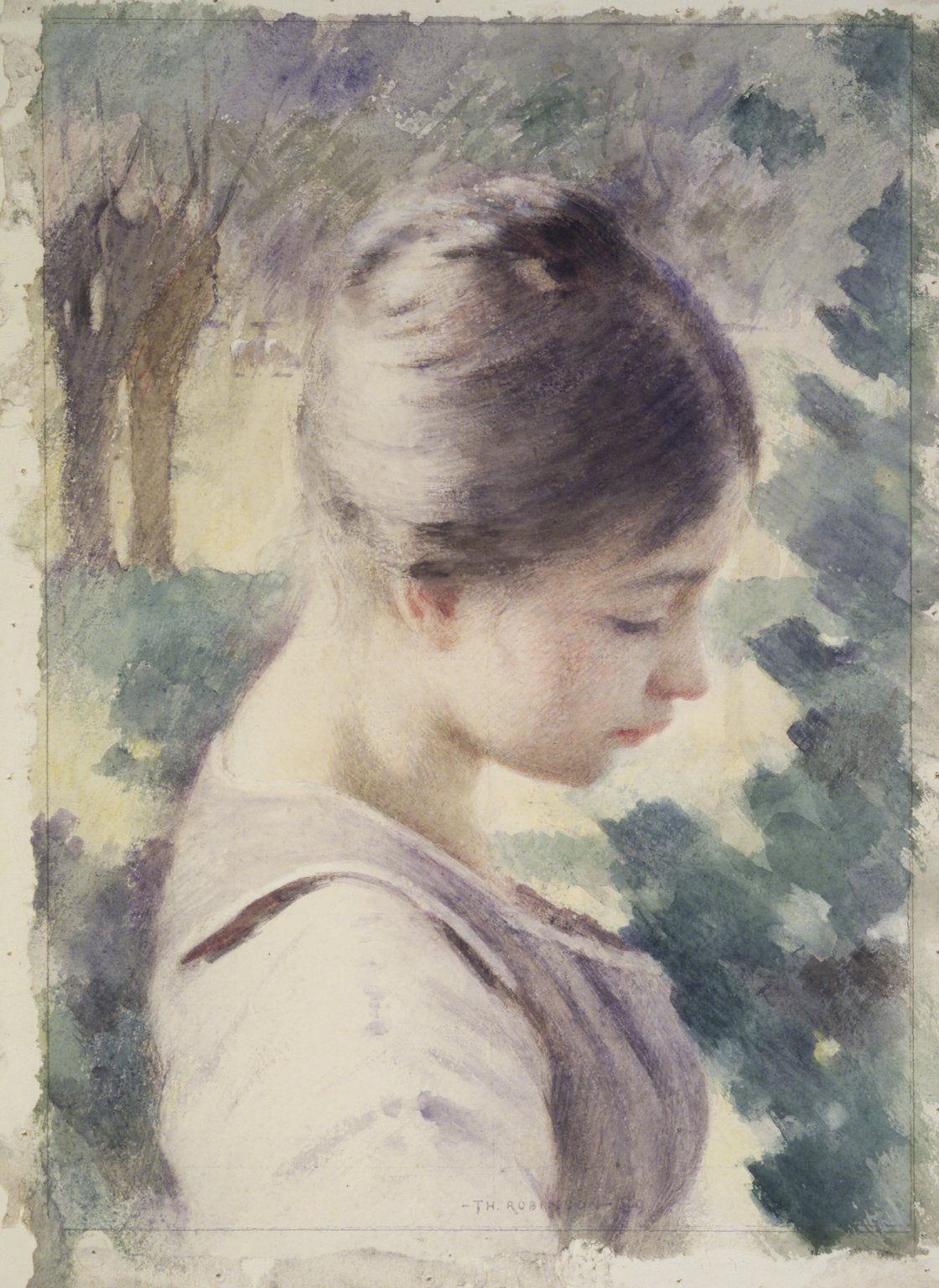Decorative Head by Theodore Robinson,A3(16x12")Poster