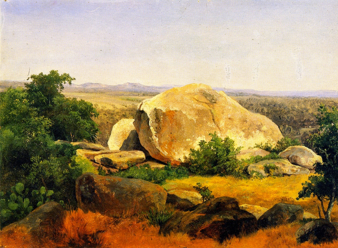 Yellow Boulders on Bear Mountain, vintage artwork by Herman Lungkwitz, A3 (16x12") Poster Print