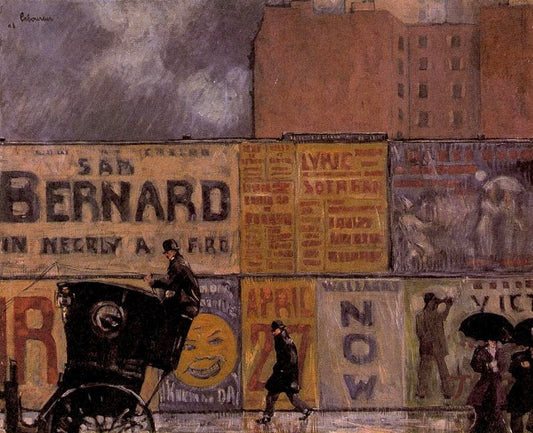 The Billboard by Jean-Émile Laboureur,16x12(A3) Poster