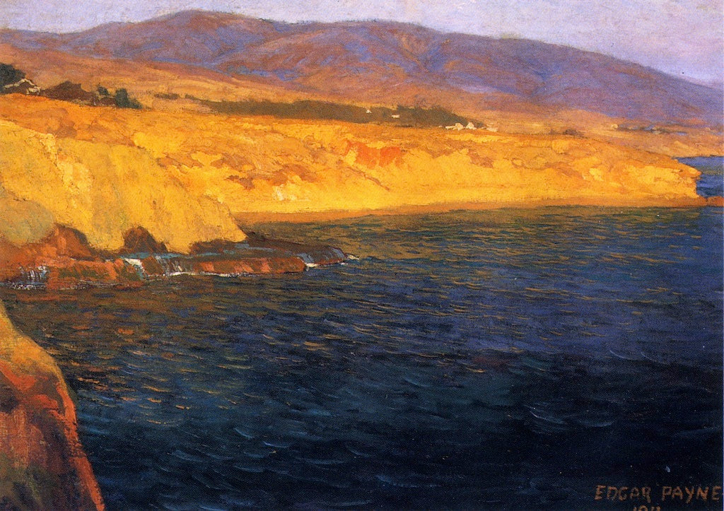 Laguna Beach Coast, vintage artwork by Edgar Alwyn Payne, 12x8" (A4) Poster