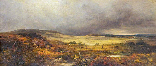 Cheshire Landscape, View from Bidston Hill, vintage artwork by Robert Tonge, 12x8" (A4) Poster