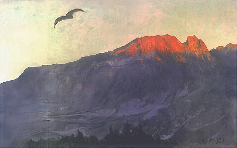 Giewont at sunset by Leon Jan Wyczolkowski,A3(16x12")Poster
