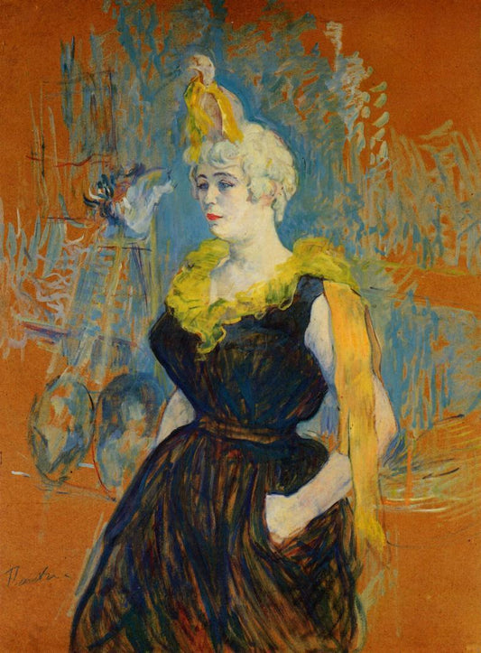 The Clown Cha-U-Kao, vintage artwork by Henri de Toulouse-Lautrec, 12x8" (A4) Poster