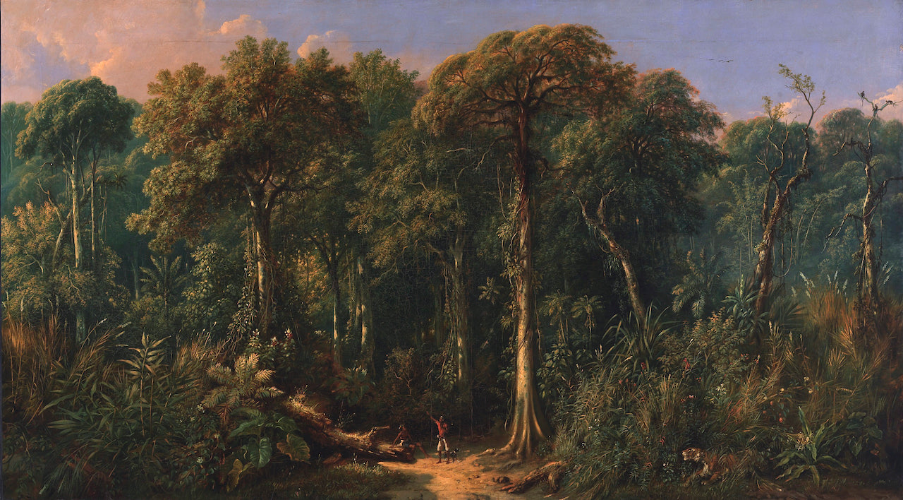 Javanese Jungle, vintage artwork by Raden Saleh Sjarif Boestaman, A3 (16x12") Poster Print