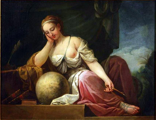 Urania, Muse of Astronomy, vintage artwork by Louis de Boullogne the Younger, 12x8" (A4) Poster