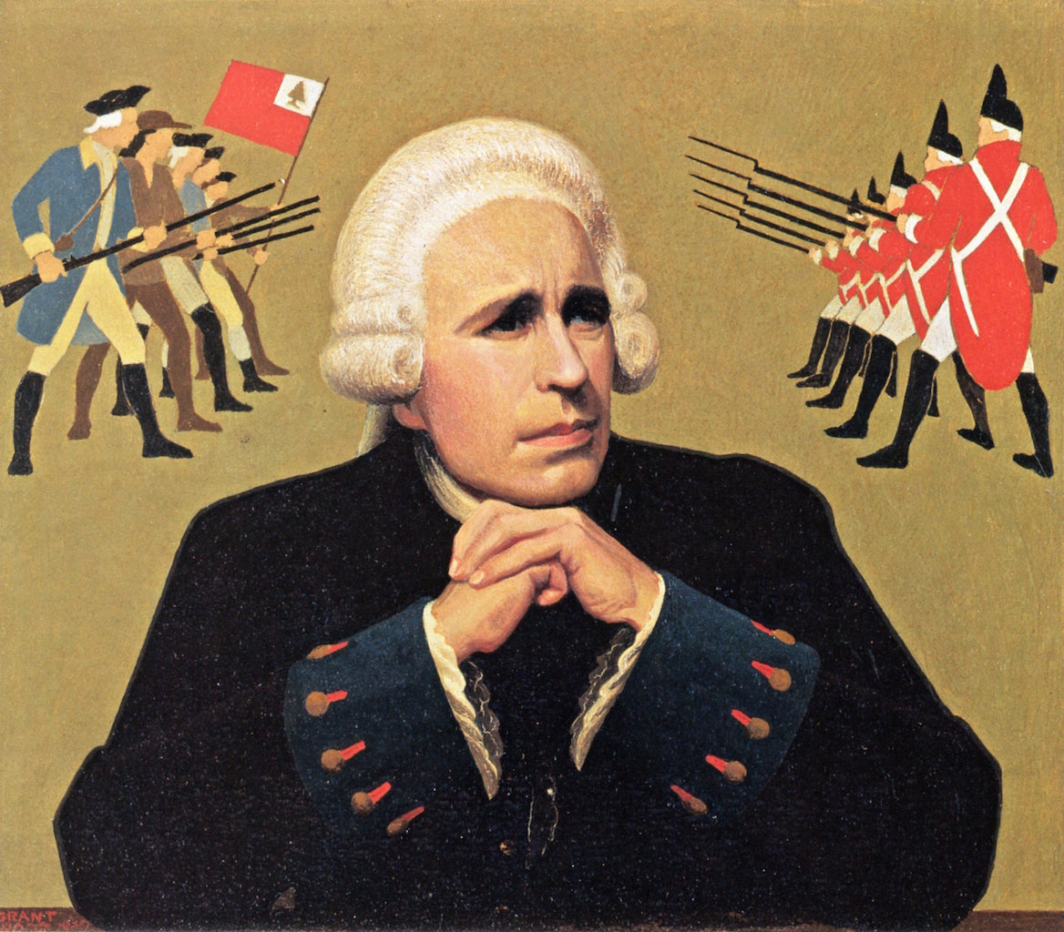 Oliver Wiswell, vintage artwork by Grant Wood, 12x8" (A4) Poster