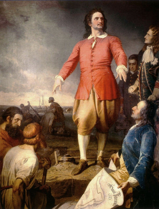 Peter the Great founded St. Petersburg, vintage artwork by Alexander von Kotzebue, A3 (16x12") Poster Print