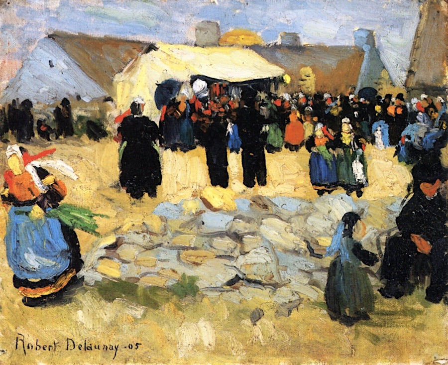 Breton Market by Robert Delaunay,16x12(A3) Poster