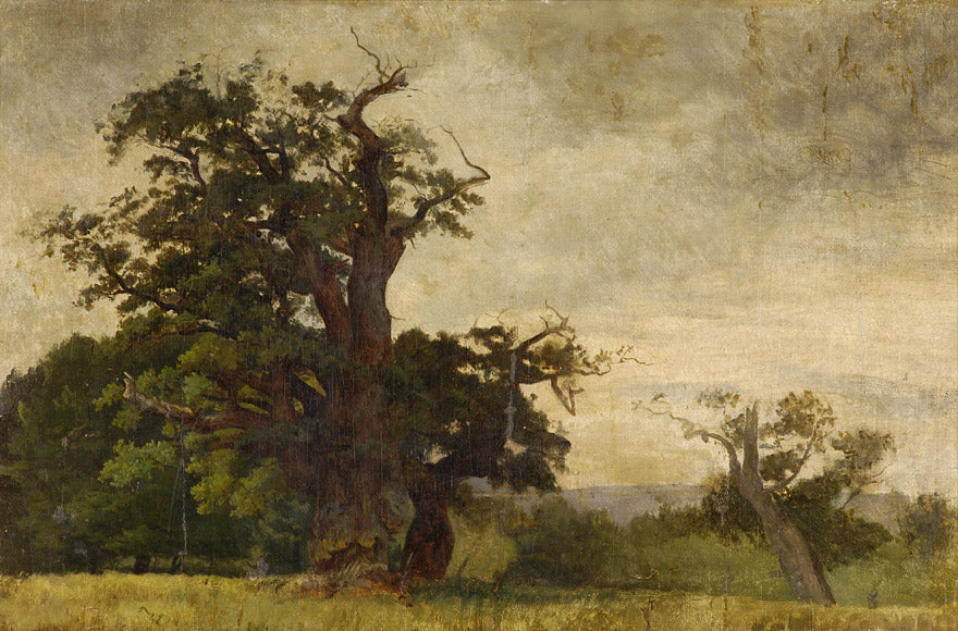 The Old Oak, vintage artwork by Julien Dupre, 12x8" (A4) Poster