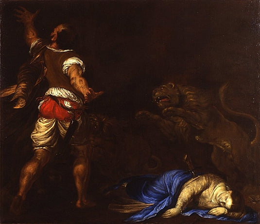 The Martyrdom of Saint Euphemia, vintage artwork by Francesco Cairo, 12x8" (A4) Poster